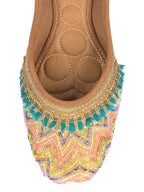 Desi Colour Women Indian Ethnic Footwear-Multi Zigzag | Grocsy