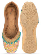 Desi Colour Women Indian Ethnic Footwear-Multi Zigzag | Grocsy