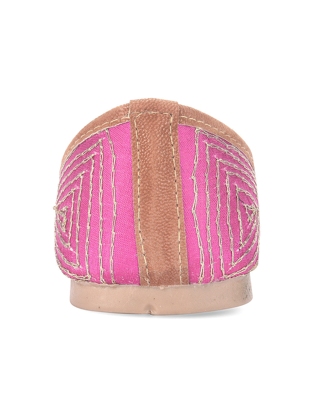 Desi Colour Women Indian Ethnic Footwear-Party Wear Pink Dabka Work | Grocsy