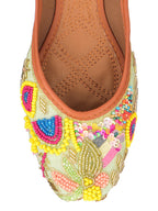 Desi Colour Women Indian Ethnic Footwear-Sea green forest | Grocsy