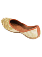 Desi Colour Women Indian Ethnic Footwear-Gold line | Grocsy