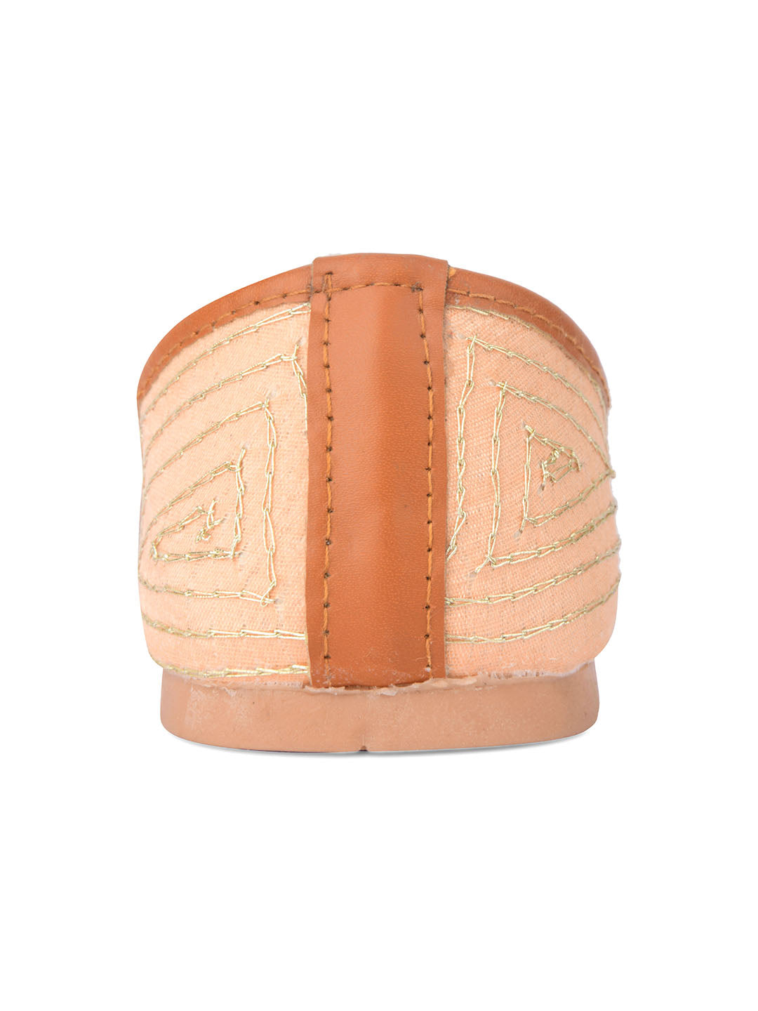 Desi Colour Women Indian Ethnic Footwear-Part Wear Peach Pearl Work | Grocsy