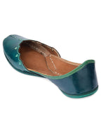 Desi Colour Women Indian Ethnic Footwear-Green Elegance | Grocsy