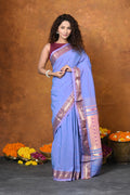 Very Much Indian EXCLUSIVE! Handloom Pure Cotton Paithani With Narayali Border & Most Traditional Double Pallu | Grocsy