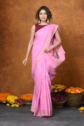 Very Much Indian EXCLUSIVE! Handloom Pure Cotton Paithani With Hand bandhani Work and Traditional Parrot Pallu | Grocsy