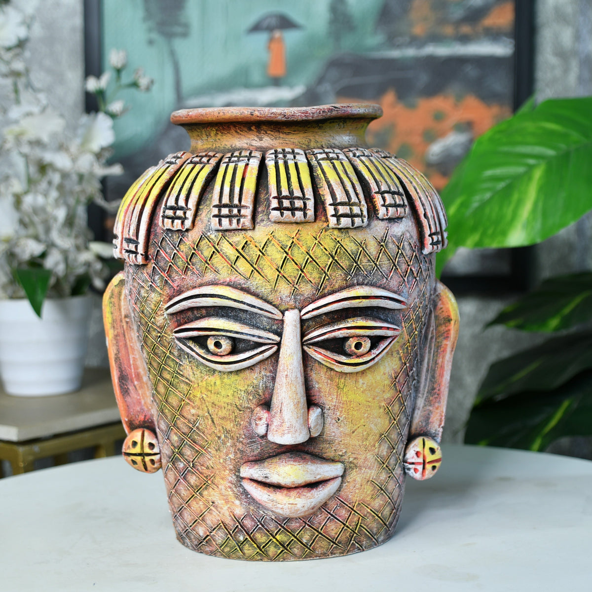 Sowpeace Terracotta Tribal Effigy Bloom | Grocsy