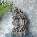 Sowpeace Premium Large Terracotta Minstrel Couple Tabletop Decor | Grocsy