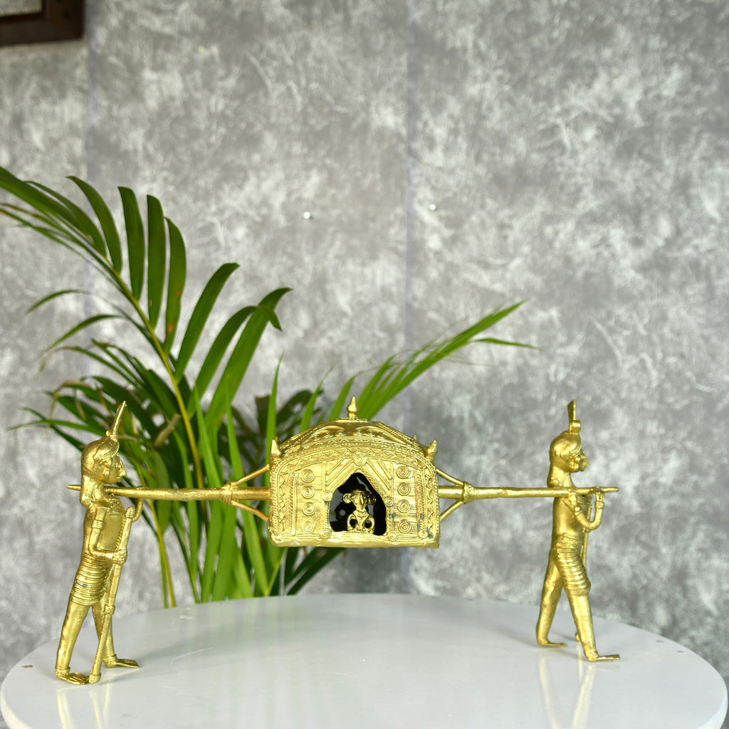 Sowpeace Brass Dhokra Art Wedding Palki: Elite Décor | Grocsy