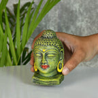 Sowpeace Premium Terracotta Meditating Buddha Head Tabletop | Grocsy