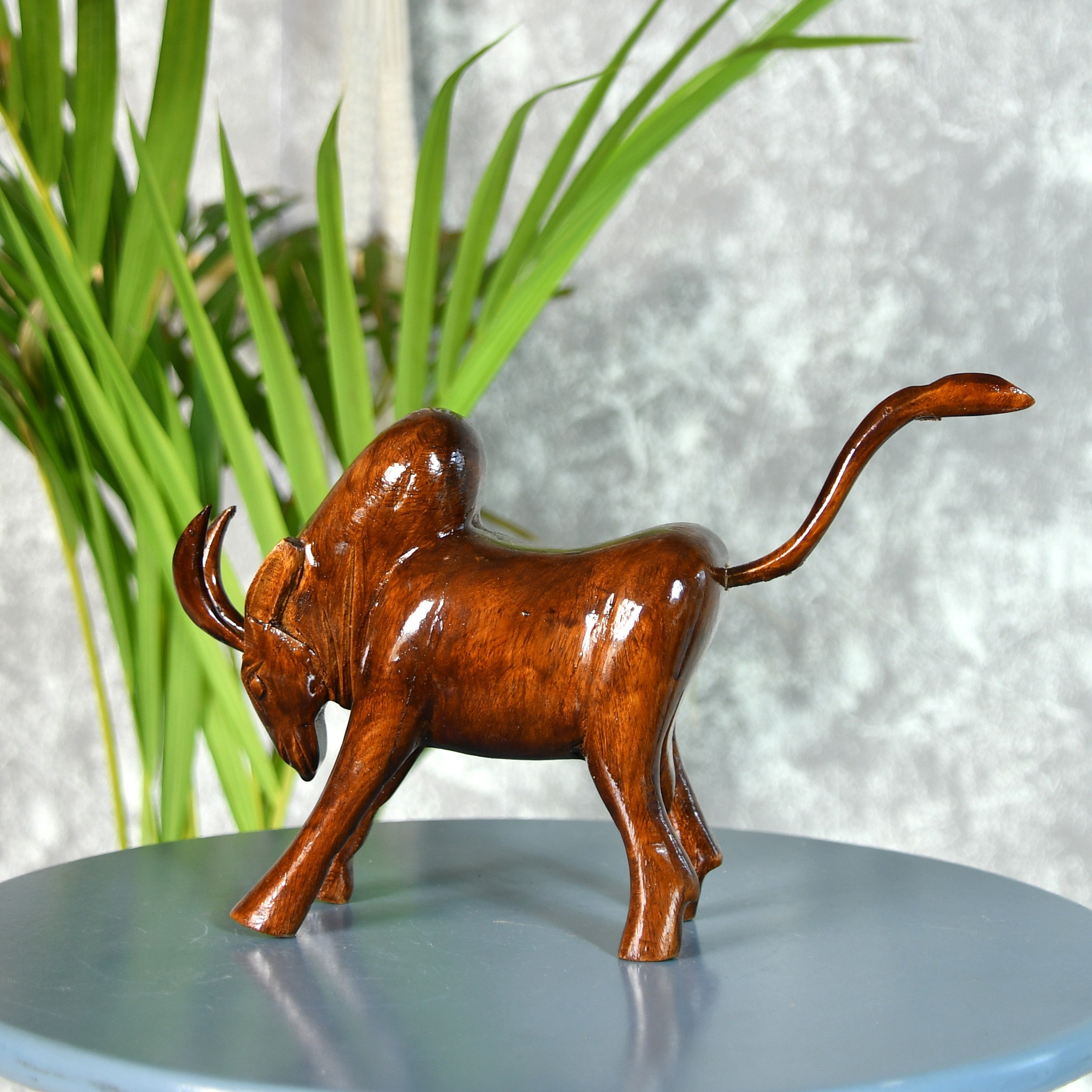 Sowpeace Handcarved wooden large bull | Grocsy