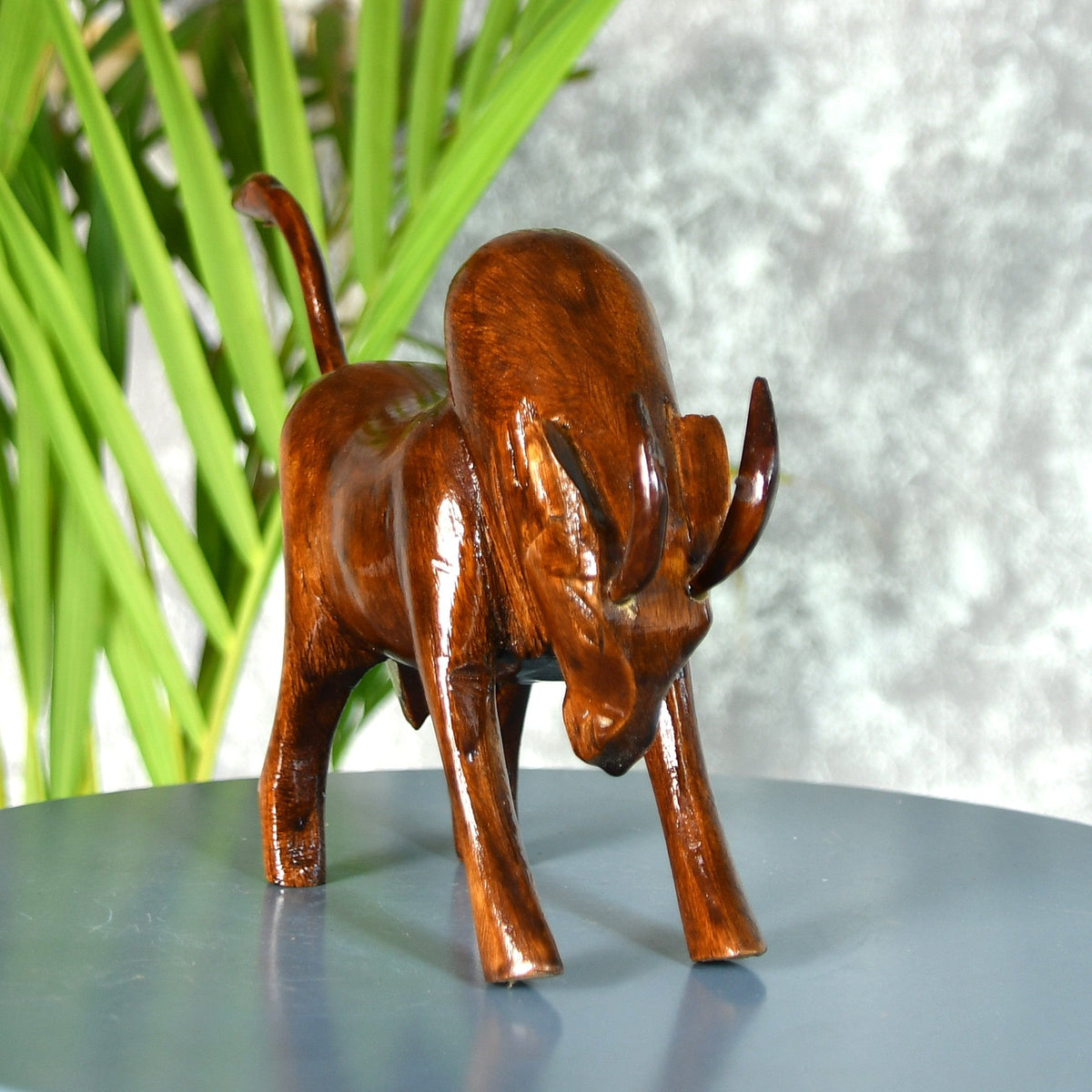 Sowpeace Handcarved wooden large bull | Grocsy