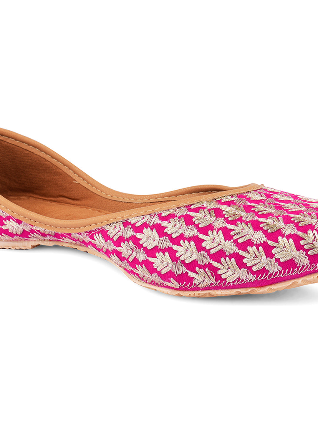 Desi Colour Women Indian Ethnic Footwear-Pinky | Grocsy