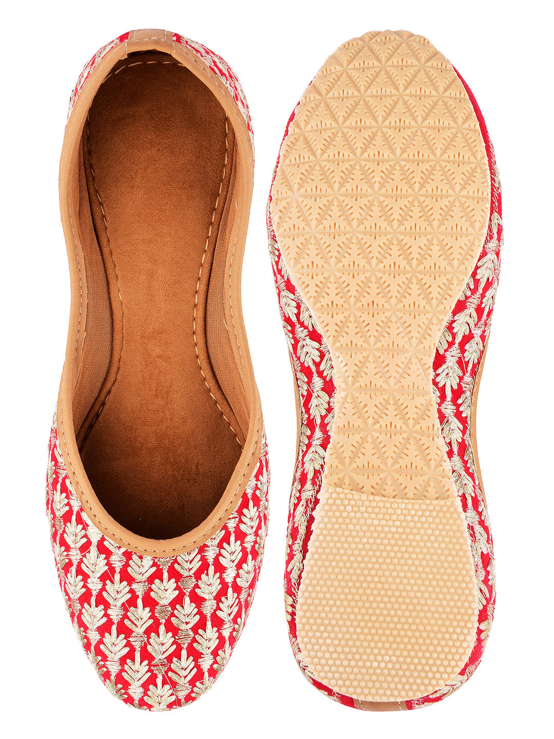 Desi Colour Women Indian Ethnic Footwear-Ruby by DC | Grocsy