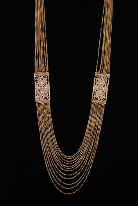 Gold-Toned Alloy Flower Necklace - The Pari | Grocsy
