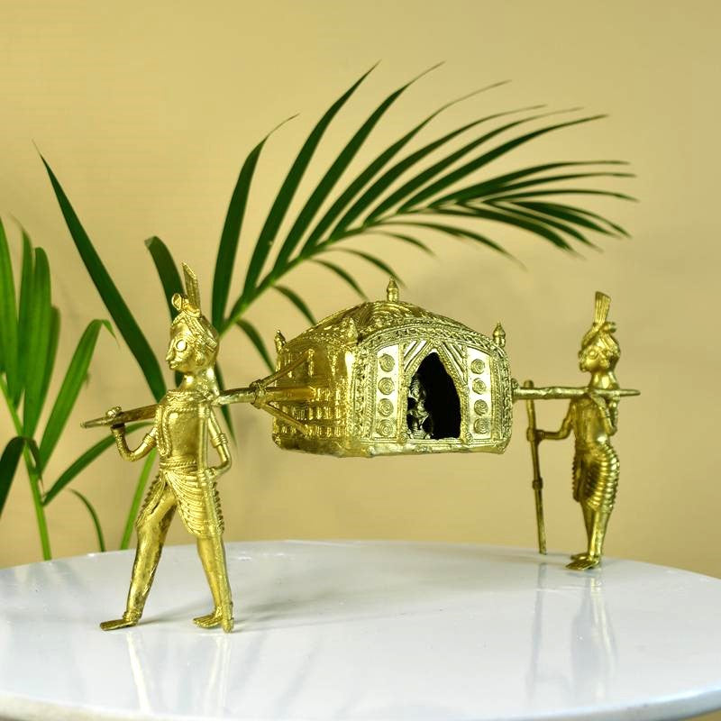 Sowpeace Brass Dhokra Art Wedding Palki: Elite Décor | Grocsy