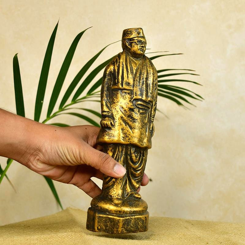 Sowpeace Premium Terracotta Subhash Chandra Bose Abstract Tabletop Statue | Grocsy