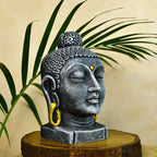 Sowpeace Premium Large Terracotta Meditating Buddha Head Tabletop | Grocsy