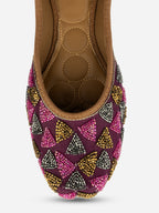 Desi Colour Women Indian Ethnic Footwear-Purple Bricks | Grocsy