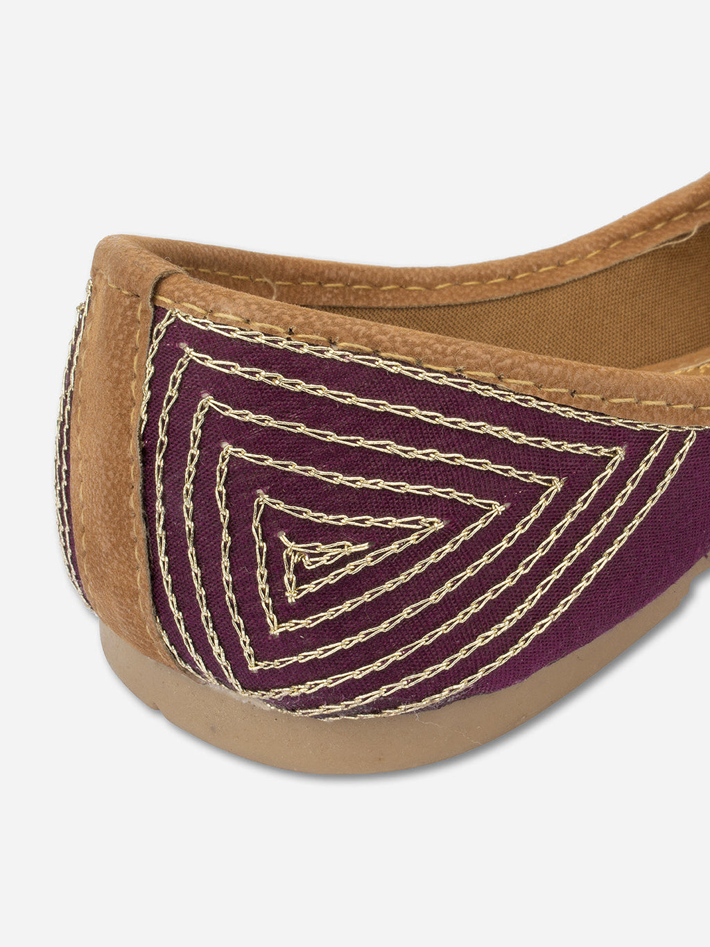 Desi Colour Women Indian Ethnic Footwear-Purple Bricks | Grocsy