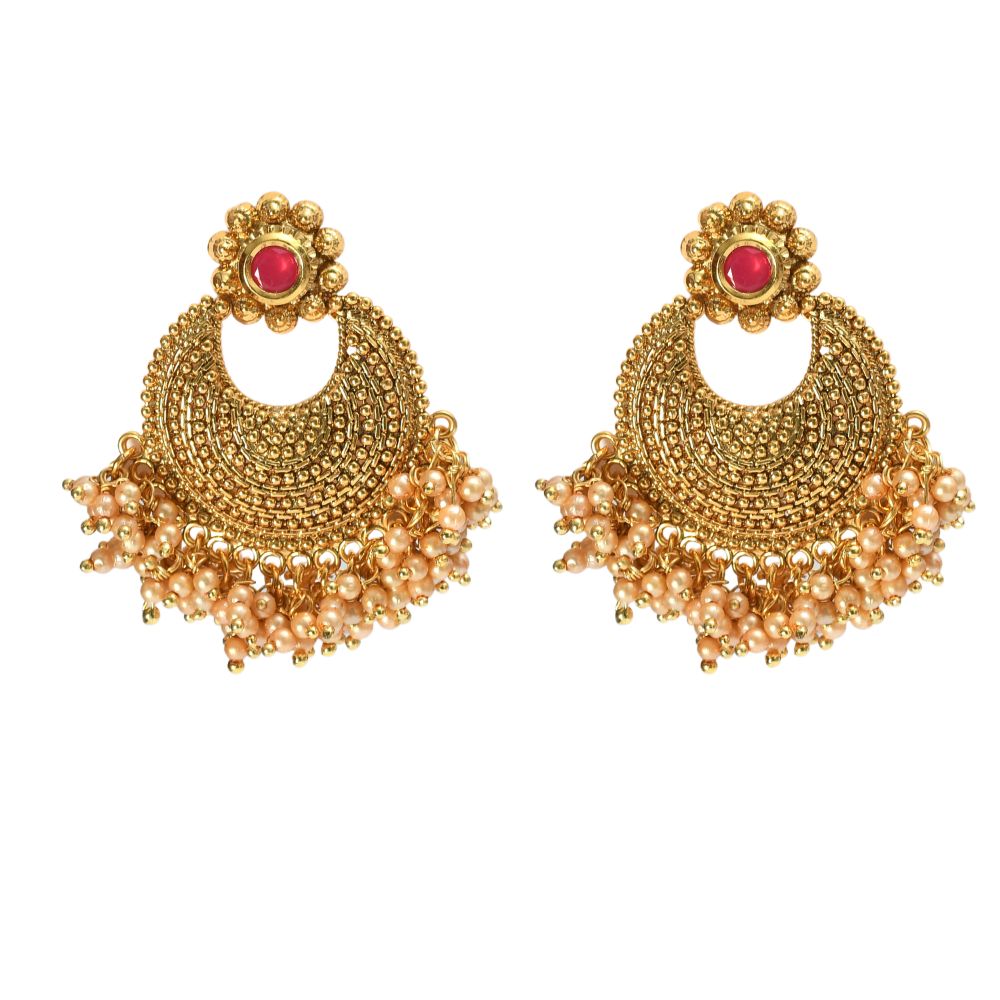 Mominos Fashion Johar Kamal Gold-Polished Brass Finish Stone/Beads Choker For Women (Golden) | Grocsy