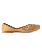 Desi Colour Women Indian Ethnic Footwear-Party Collection - Gold Pearl | Grocsy