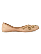 Desi Colour Women Indian Ethnic Footwear-Party Collection - Peach | Grocsy