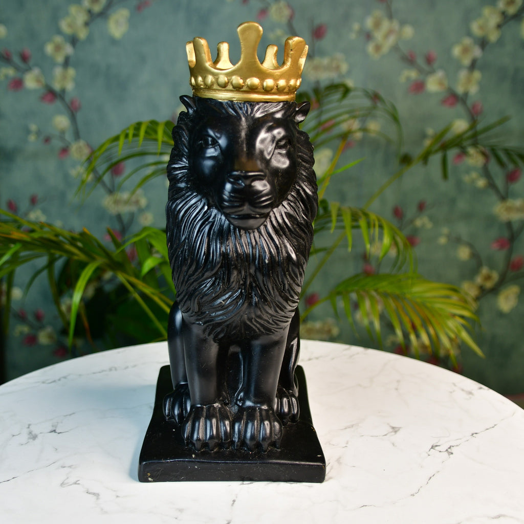 Sowpeace Black Lion Showpiece | Grocsy