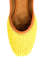 Desi Colour Women Indian Ethnic Footwear-Yellow Pipe | Grocsy