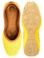 Desi Colour Women Indian Ethnic Footwear-Yellow Pipe | Grocsy