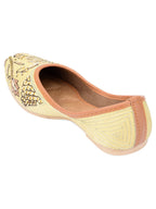 Desi Colour Women Indian Ethnic Footwear-Gold Dabka-1 | Grocsy