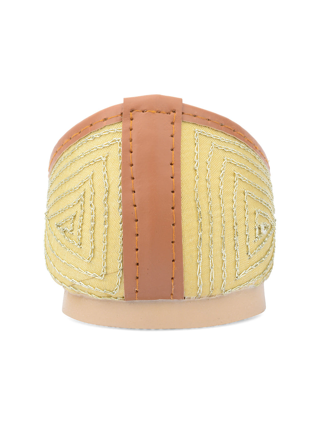 Desi Colour Women Indian Ethnic Footwear-Gold Dabka-1 | Grocsy