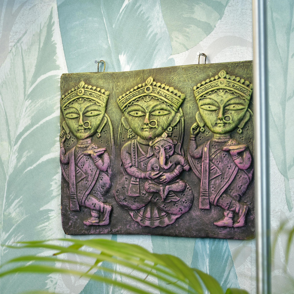 Sowpeace Premium Terracotta Jamini Roy Abstract Wall Art Decor | Grocsy