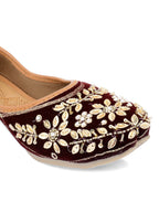 Desi Colour Women Indian Ethnic Footwear-Velvet Wedding-6 | Grocsy