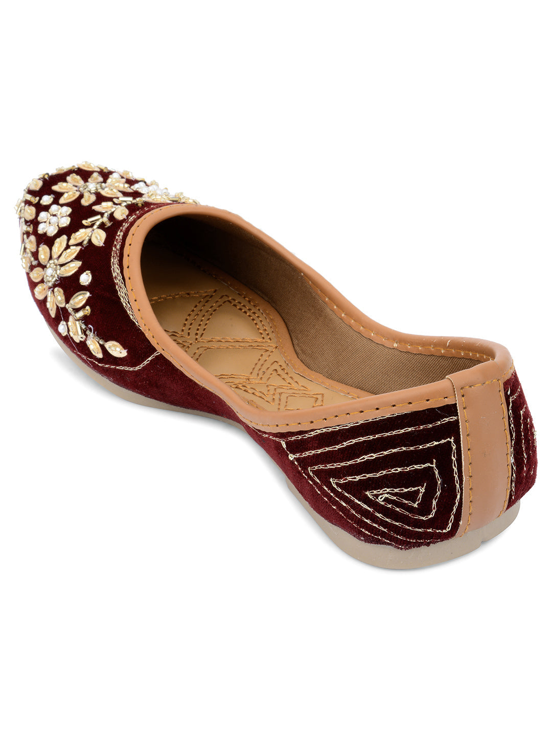 Desi Colour Women Indian Ethnic Footwear-Velvet Wedding-6 | Grocsy