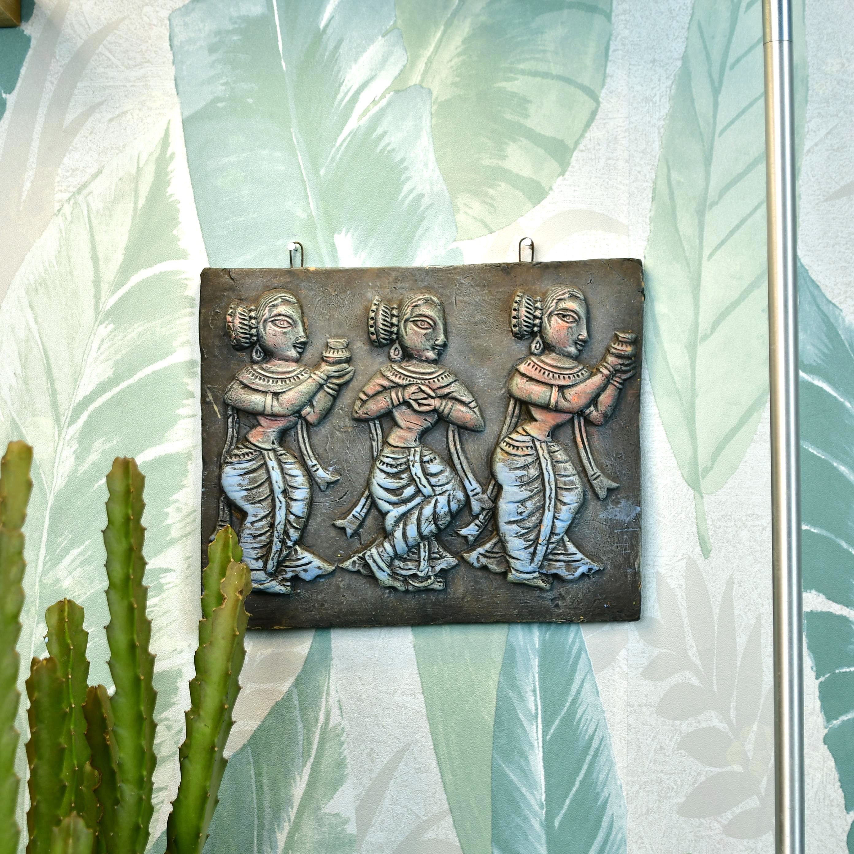 Sowpeace Premium Terracotta Abstract Three Women Wall Art | Grocsy