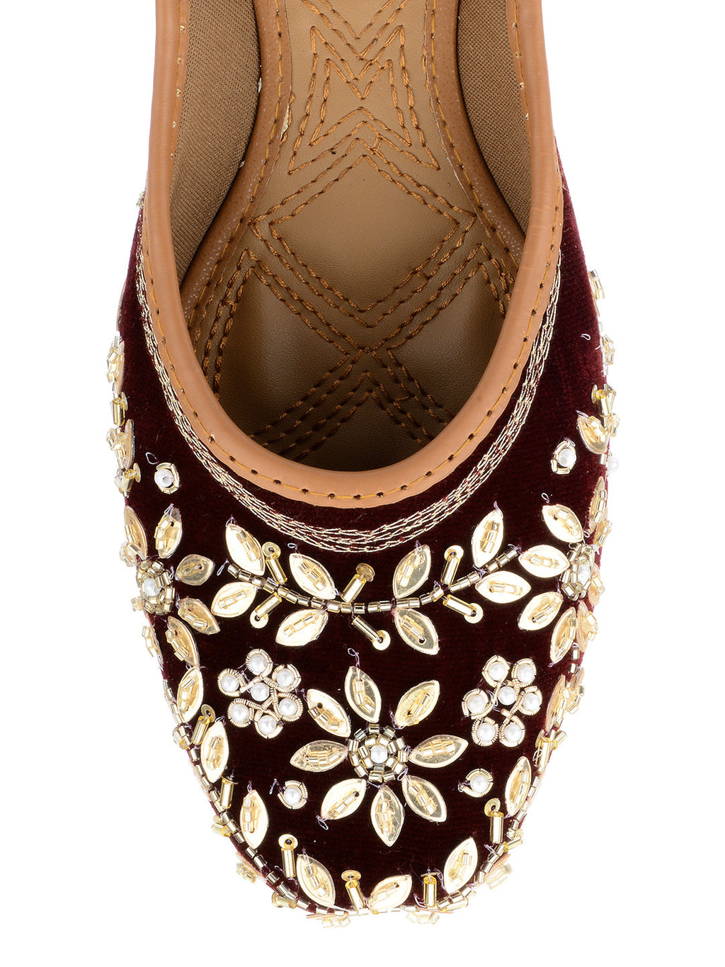 Desi Colour Women Indian Ethnic Footwear-Velvet Wedding-6 | Grocsy