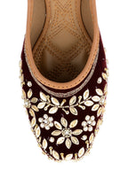 Desi Colour Women Indian Ethnic Footwear-Velvet Wedding-6 | Grocsy