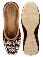 Desi Colour Women Indian Ethnic Footwear-Velvet Wedding-6 | Grocsy