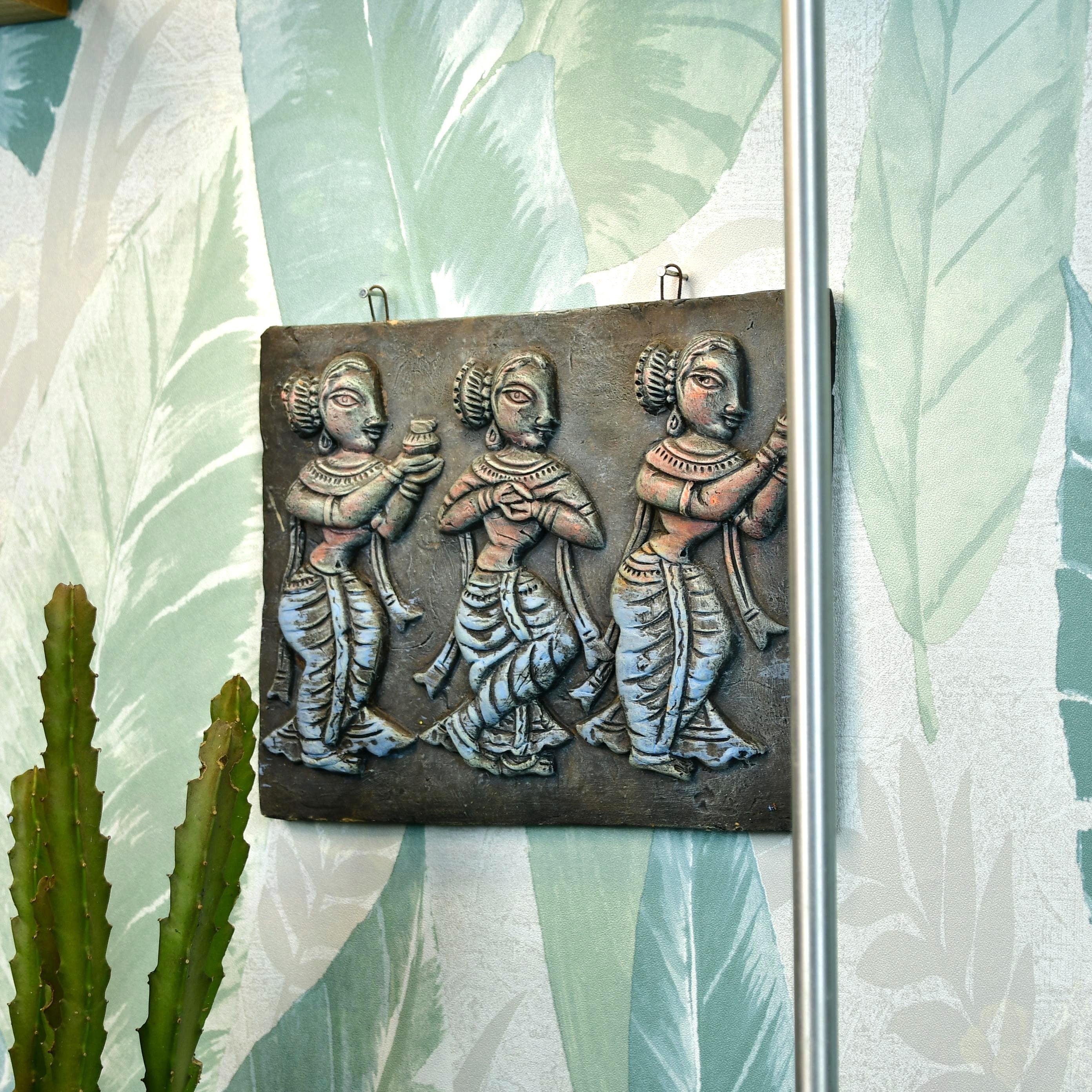 Sowpeace Premium Terracotta Abstract Three Women Wall Art | Grocsy