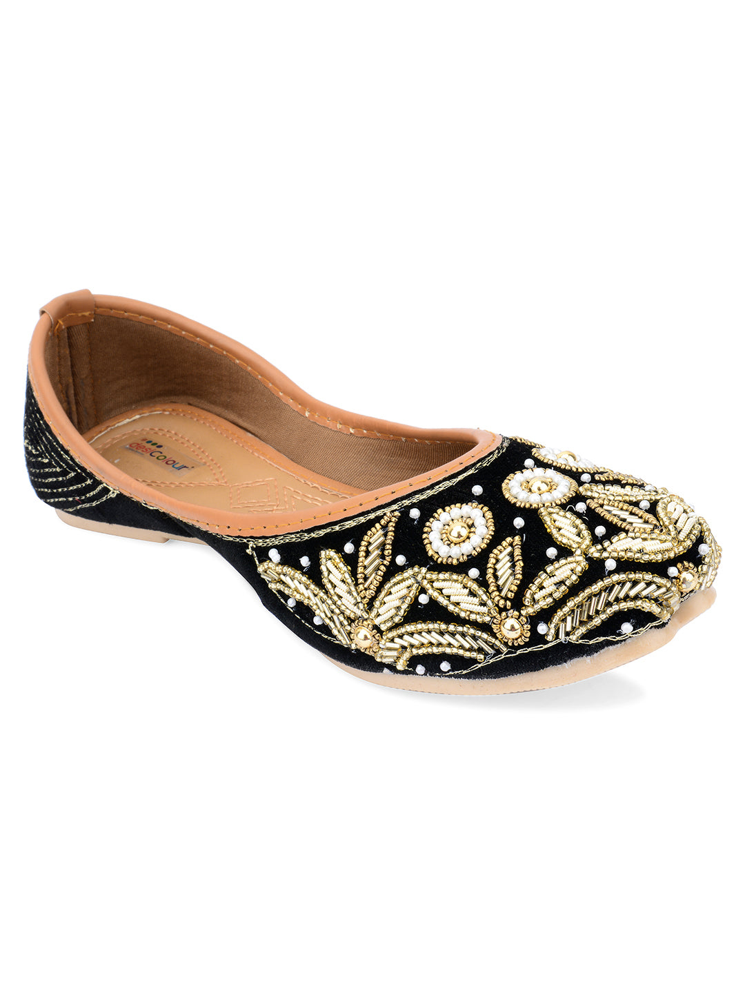 Desi Colour Women Indian Ethnic Footwear-Velvet Wedding-7 | Grocsy