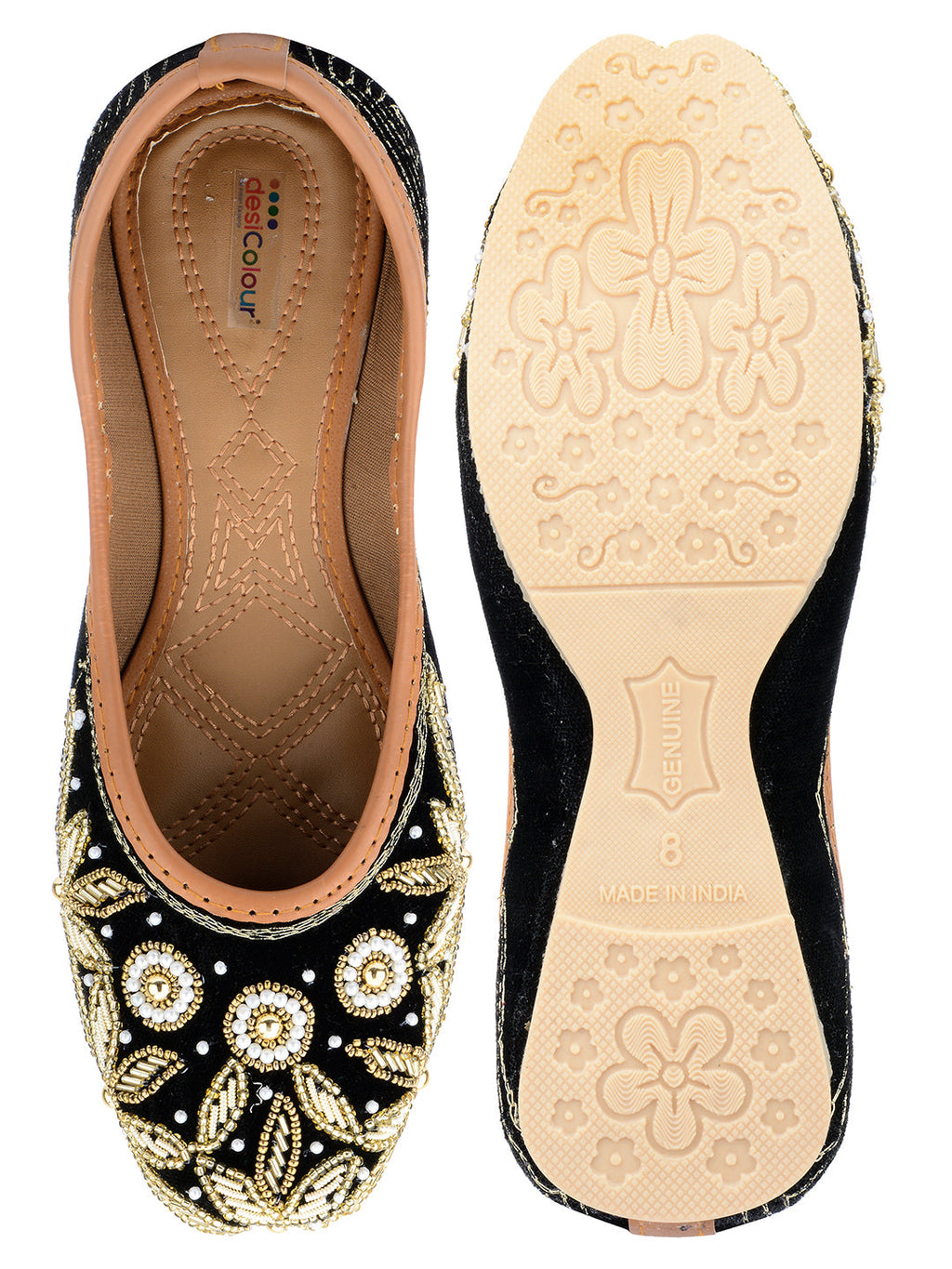 Desi Colour Women Indian Ethnic Footwear-Velvet Wedding-7 | Grocsy