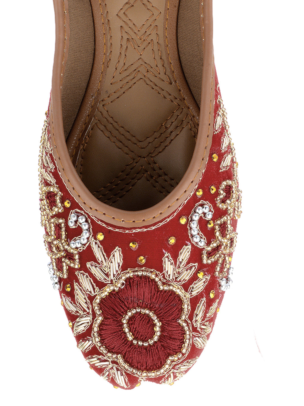 Desi Colour Women Indian Ethnic Footwear-Velvet Wedding-5 | Grocsy