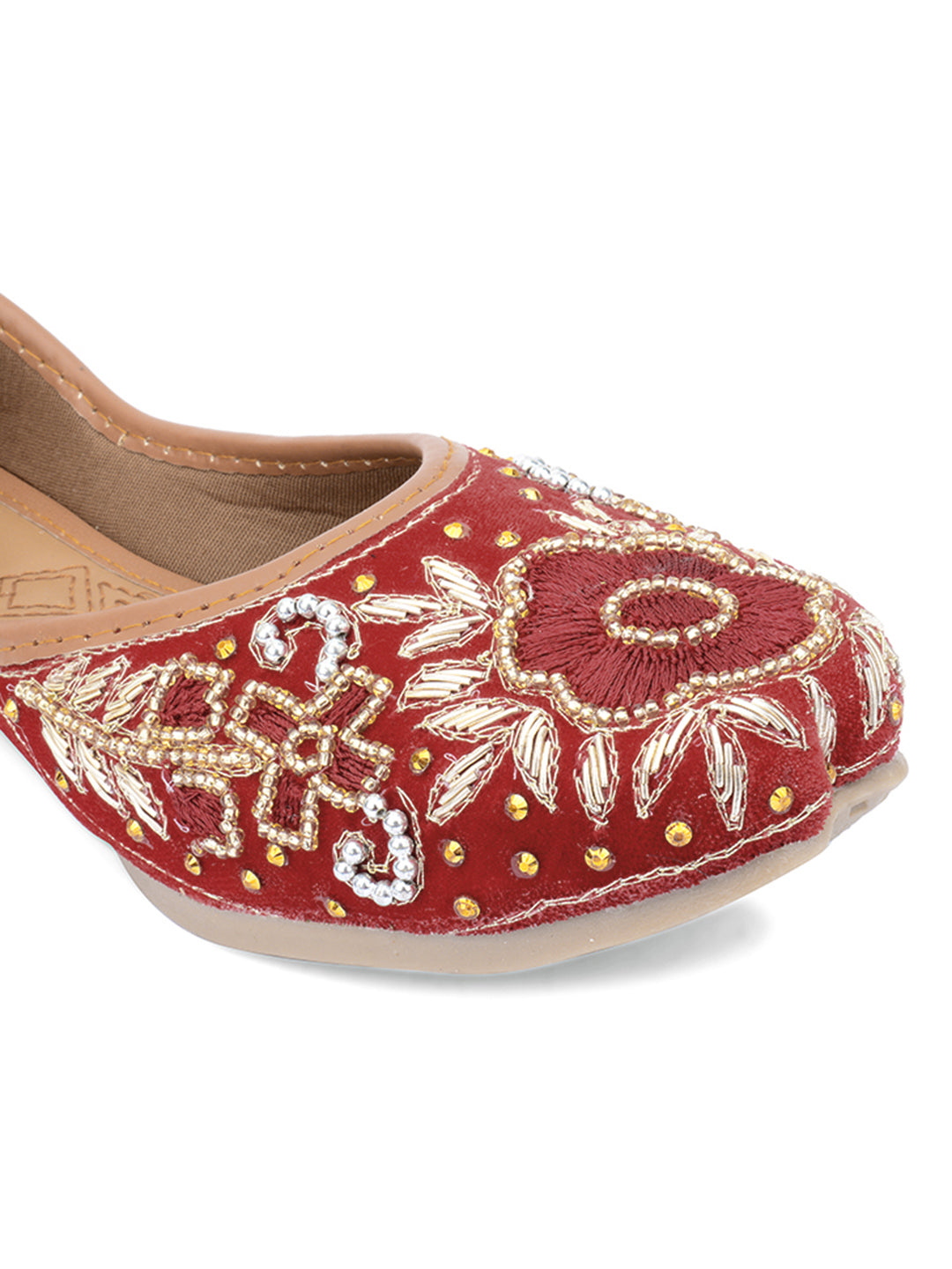 Desi Colour Women Indian Ethnic Footwear-Velvet Wedding-5 | Grocsy