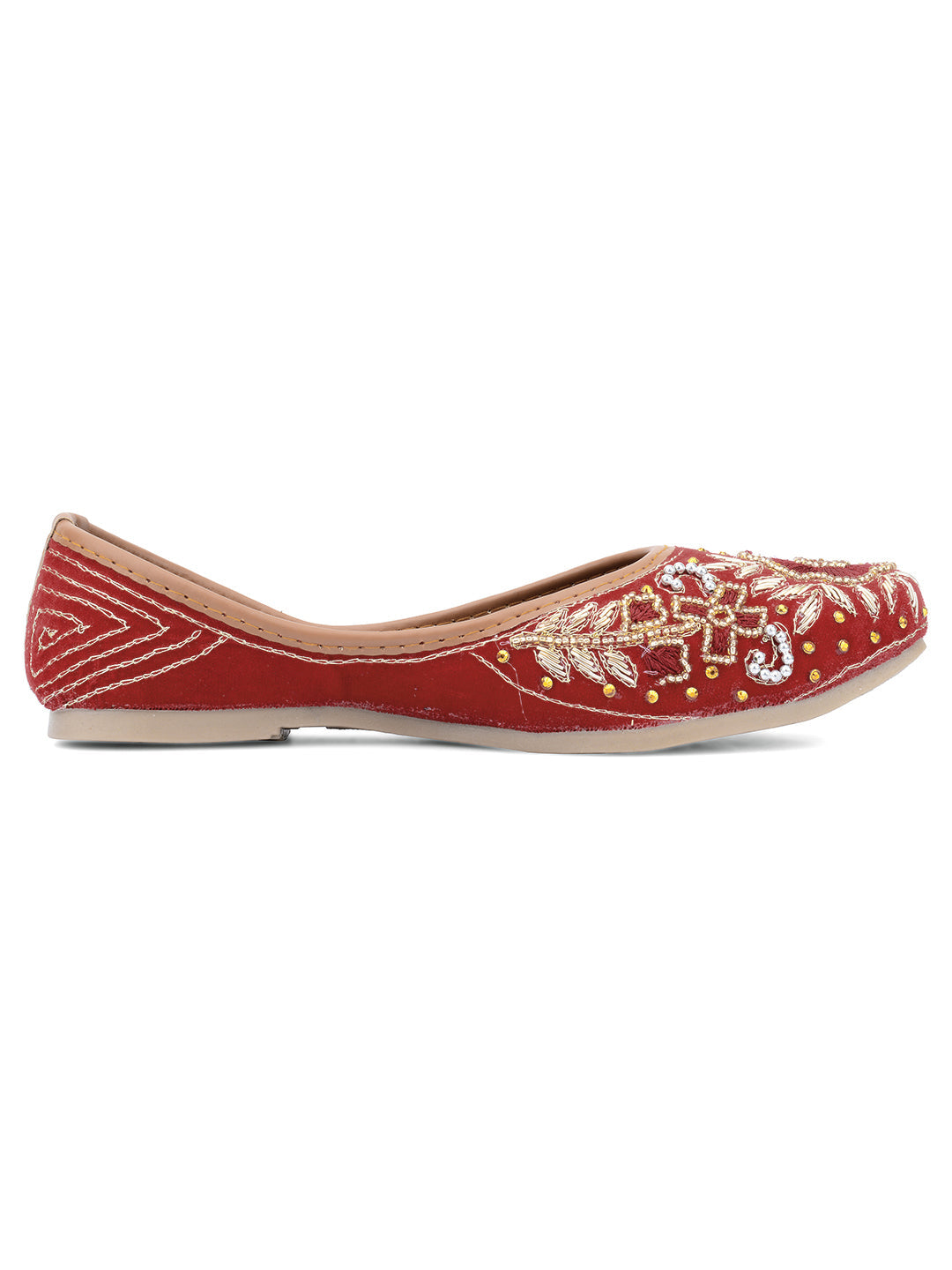 Desi Colour Women Indian Ethnic Footwear-Velvet Wedding-5 | Grocsy