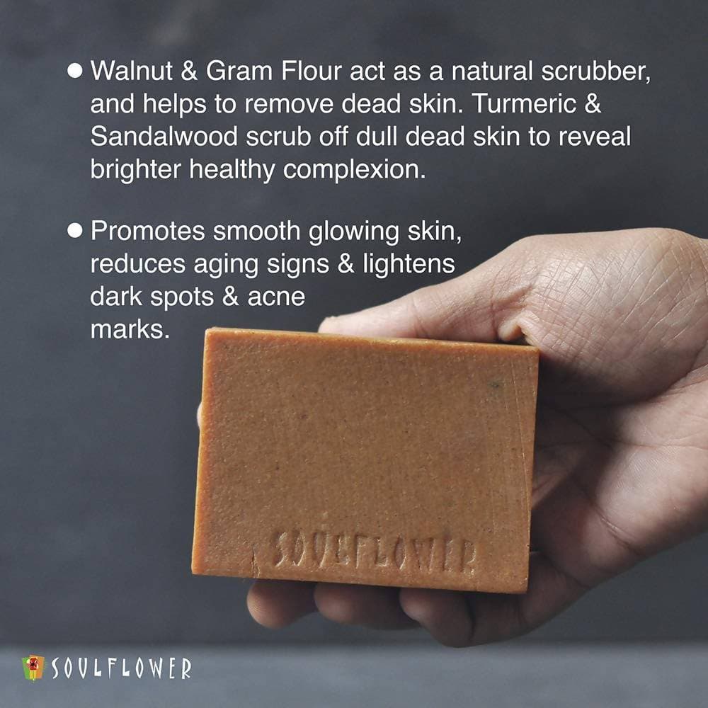Soulflower Cleansing Sandalwood Soap | Grocsy