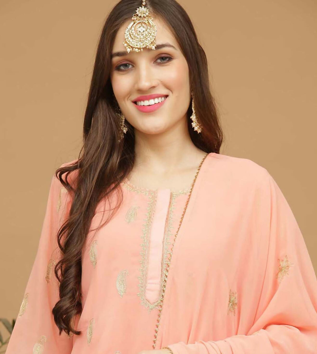 Joban Fashion Lite Beige Georgette Lehenga Set | Grocsy