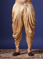 Zavaya Beige Plain Cotton Dhoti | Grocsy