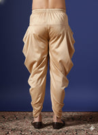 Zavaya Beige Plain Cotton Dhoti | Grocsy