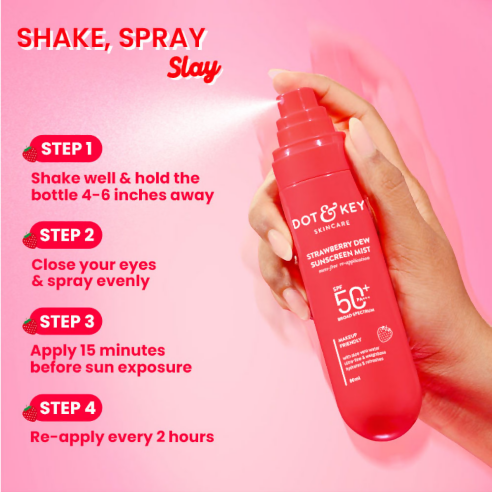 Dot & Key Strawberry Dew Sunscreen Mist SPF 50+ | Grocsy