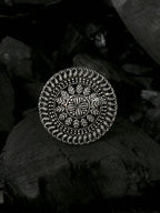 NVR Women's Oxidised Silver Plated Adjustable Finger Ring | Grocsy